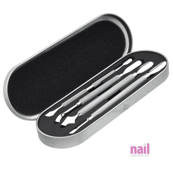 Premium Professional Cuticle Pusher Set | All The Essentials for Perfect Manicure & Pedicure - 5-pcs Set - The Nail Superstore