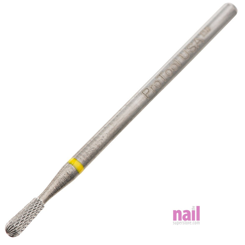 ProTool USA Carbide Nail Drill Bit | Pear Barrel – For Cuticles, Sidewalls & Undernail Cleaning - Each - The Nail Superstore