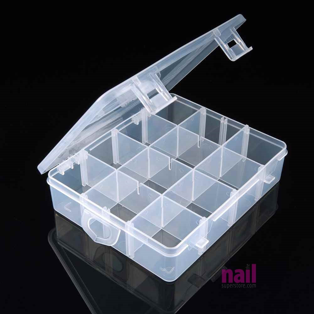 Rhinestone, Nail Jewelry, Nail Art Storage Box | 12 Slots w/Removable Dividers - Each