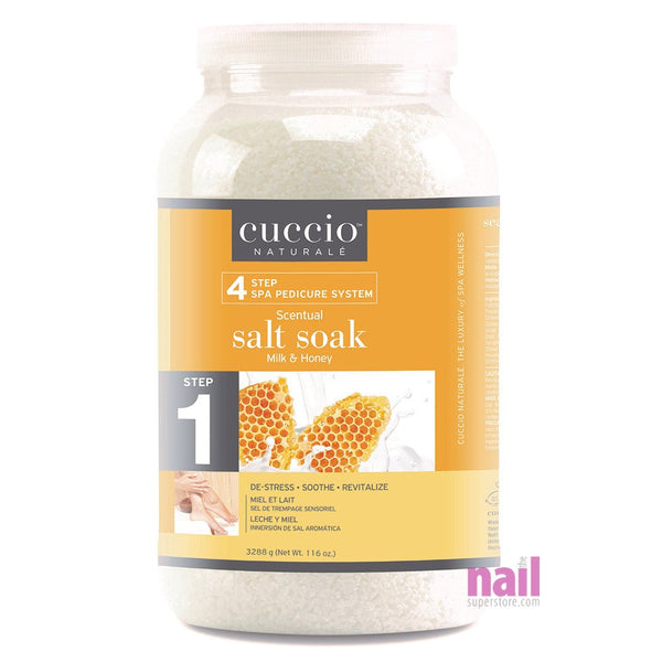 Cuccio Spa Pedicure Salt Soak | Milk & Honey - 1 Gallon