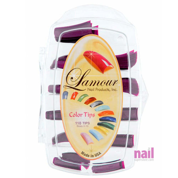 Lamour Colored Nail Tips | Wine - L42 - Box of 100 tips