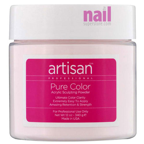 Artisan Acrylic Nail Powder | Soft Pink Color - Virtually No Bubble - 12 oz