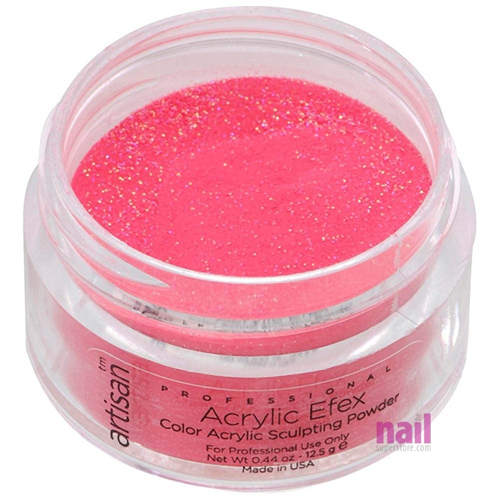 Artisan Colored Acrylic Nail Powder | Professional Size - Fuchsia Sparkles - 0.88 oz