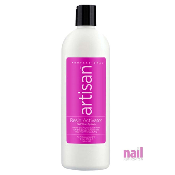 Artisan Nail Wrap Resin Activator | Cures & Dries Resin Instantly - Refill Size - 16 oz