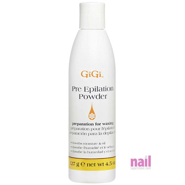 Gigi Pre-Waxing Epilation Powder | Reduces Stickiness On Skin - 4.5 oz