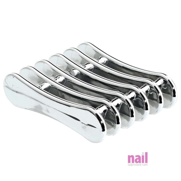 Chrome Nail Brush Holder | 5-Slot - Each