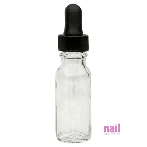 Empty Dropper Bottle | Clear Glass - 1 oz - Each