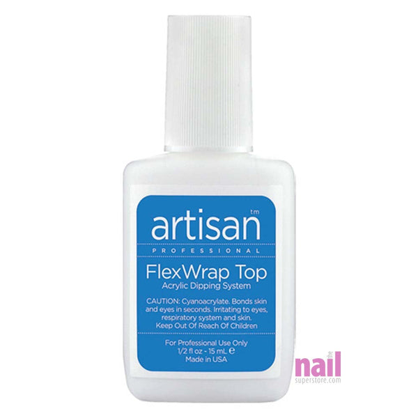 Artisan FlexWrap Finish Resin | Strong Adhesive but Gentle On Natural Nails - 0.5 oz