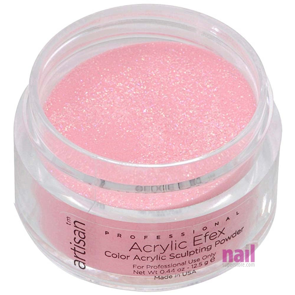 Artisan Colored Acrylic Nail Powder | Professional Size - Pink Sparkles - 0.88 oz
