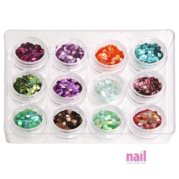 3D Nail Art Special Effect | Hexagon Shaped - 12 colors