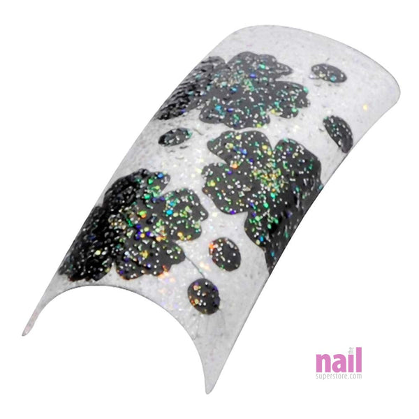 Artisan Pre Designed Nail Tips | Flower Design #04 - Pack of 100 pcs