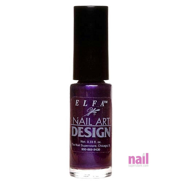 Elfa Nail Art Polish | Dark Purple Frost - 0.25 oz