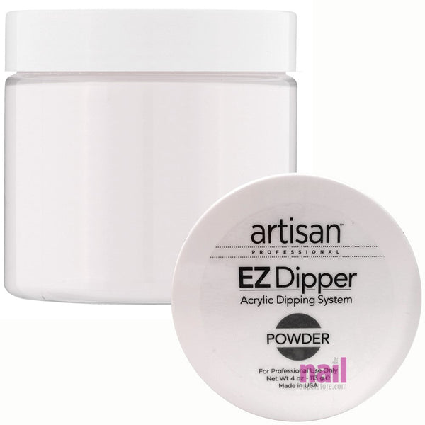 Artisan EZ Dipper Acrylic Nail Dipping Powder | Pure White – Refill Size - 4 oz