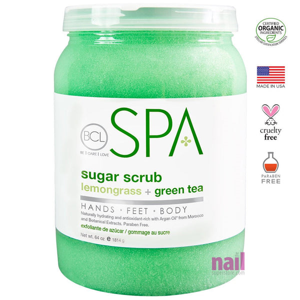 Organic BCL Spa Pedicure Scrub | Lemongrass & Green Tea - 64 oz