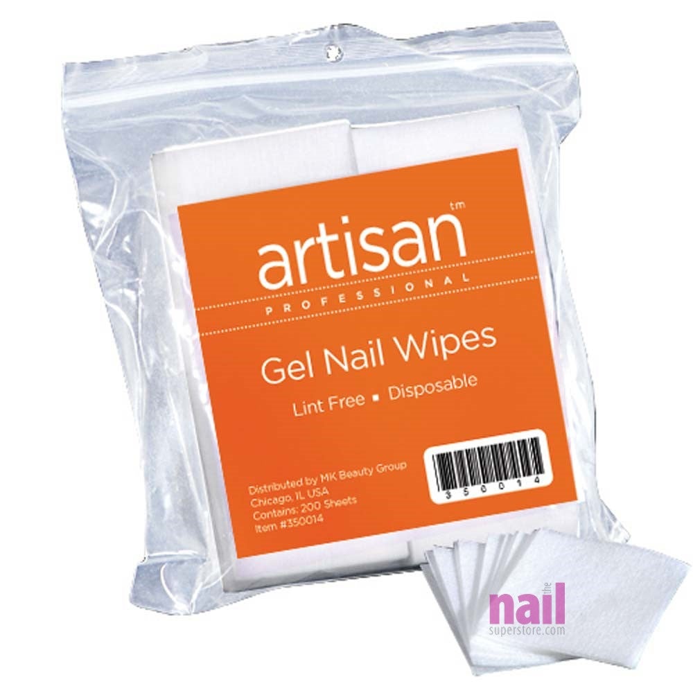 Artisan Gel Nail Wipes | Premium Quality - Lint-Free - 200 pieces