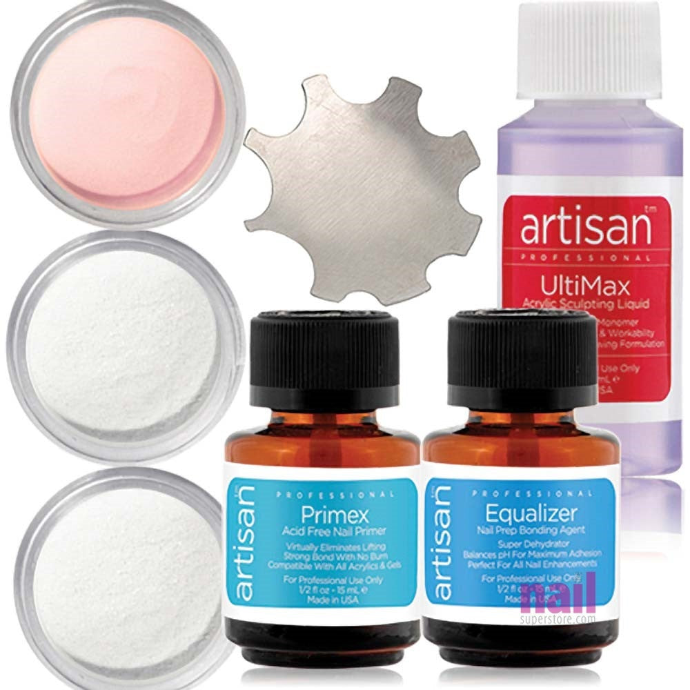 Artisan Professional Acrylic Nail Kit | Easy To Use - Superior Adhesion - 7 pcs - Each