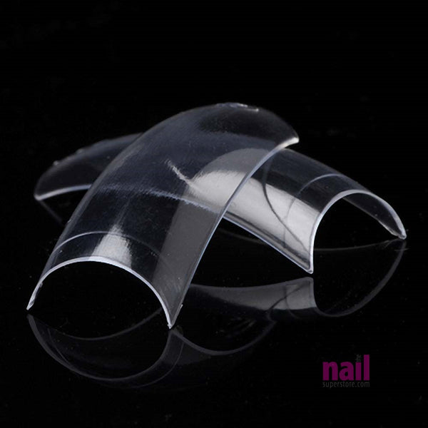 Crystal Clear Nail Tips | Perfect for Gel Nails - 3D Nail Art - Size #4 - Pack of 50 tips