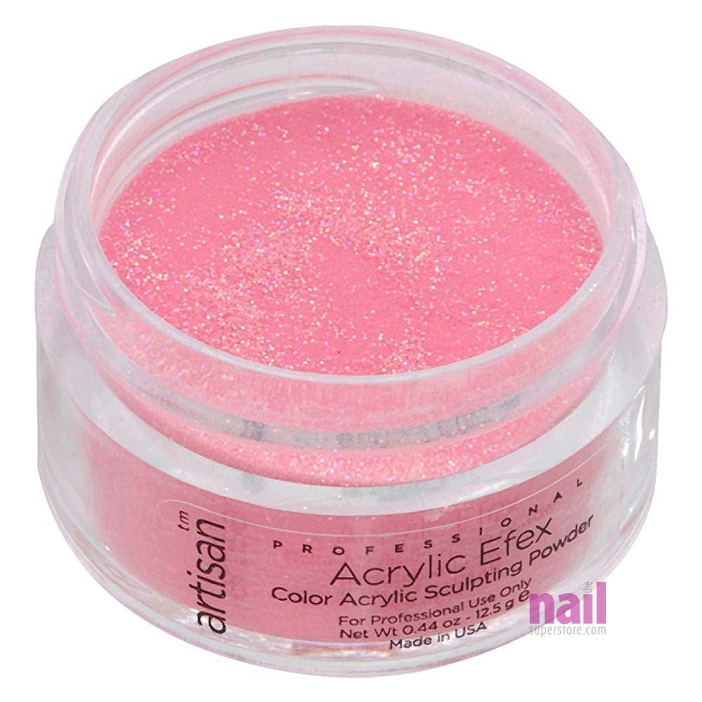 Artisan Colored Acrylic Nail Powder | Professional Size - Pink Glitters - 0.88 oz