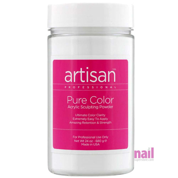 Artisan Acrylic Nail Powder | Brilliant White Color - Superior Color Clarity - 24 oz