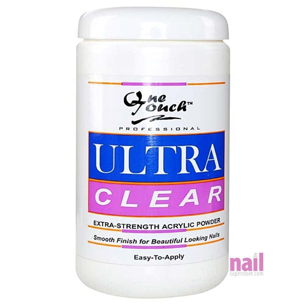 OneTouch Acrylic Nail Powder | Superior Strength - Amazing Retention - Ultra Clear - 24 oz - The Nail Superstore